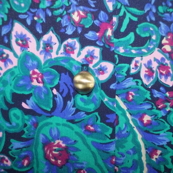 Vintage 80s Floral Paisley Blouse - Picture 4 of 8